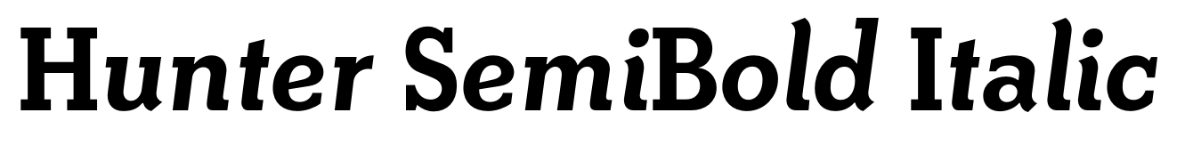 Hunter SemiBold Italic